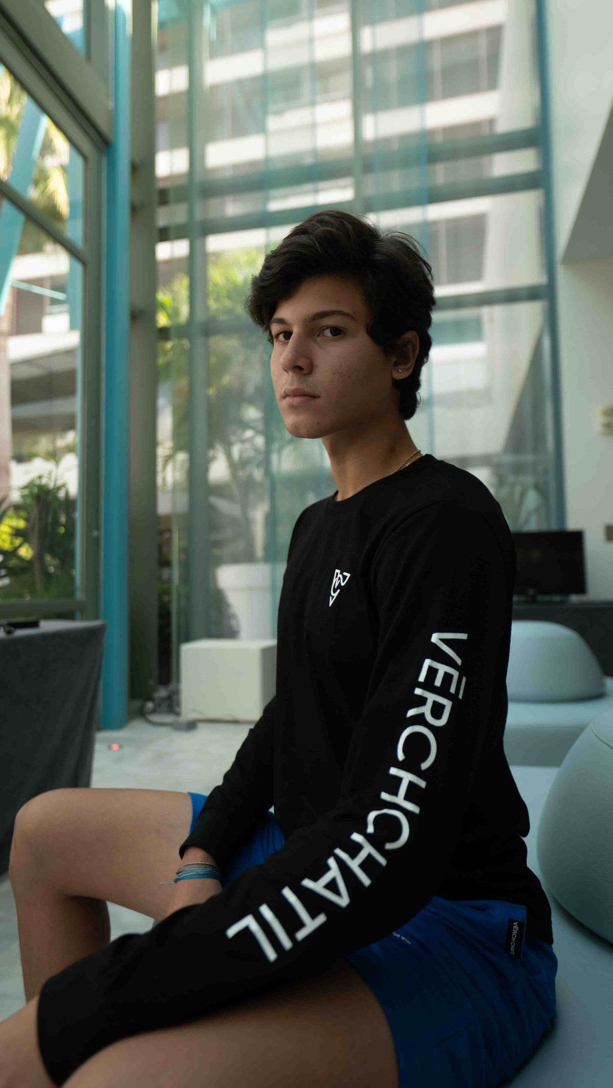 Verch Long Sleeve Navy Shirt