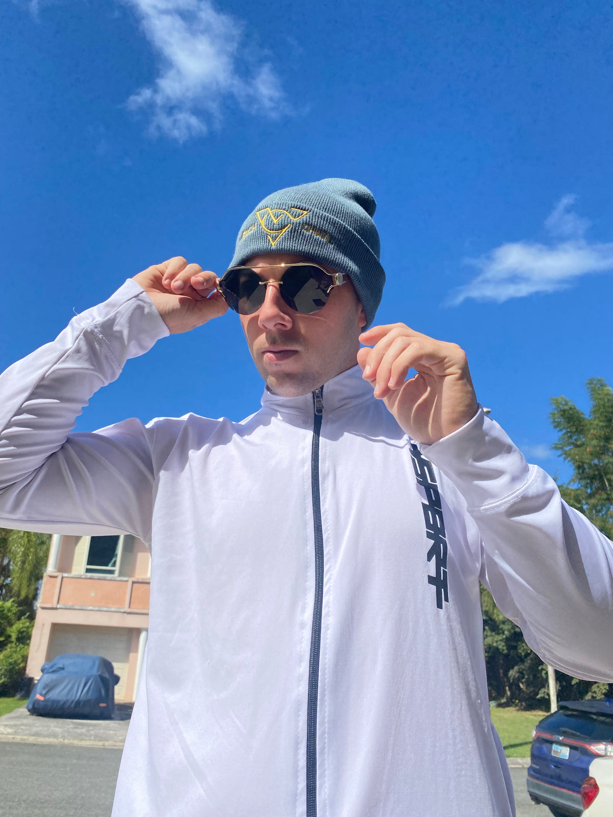 Grey Beanie Gold Logo
