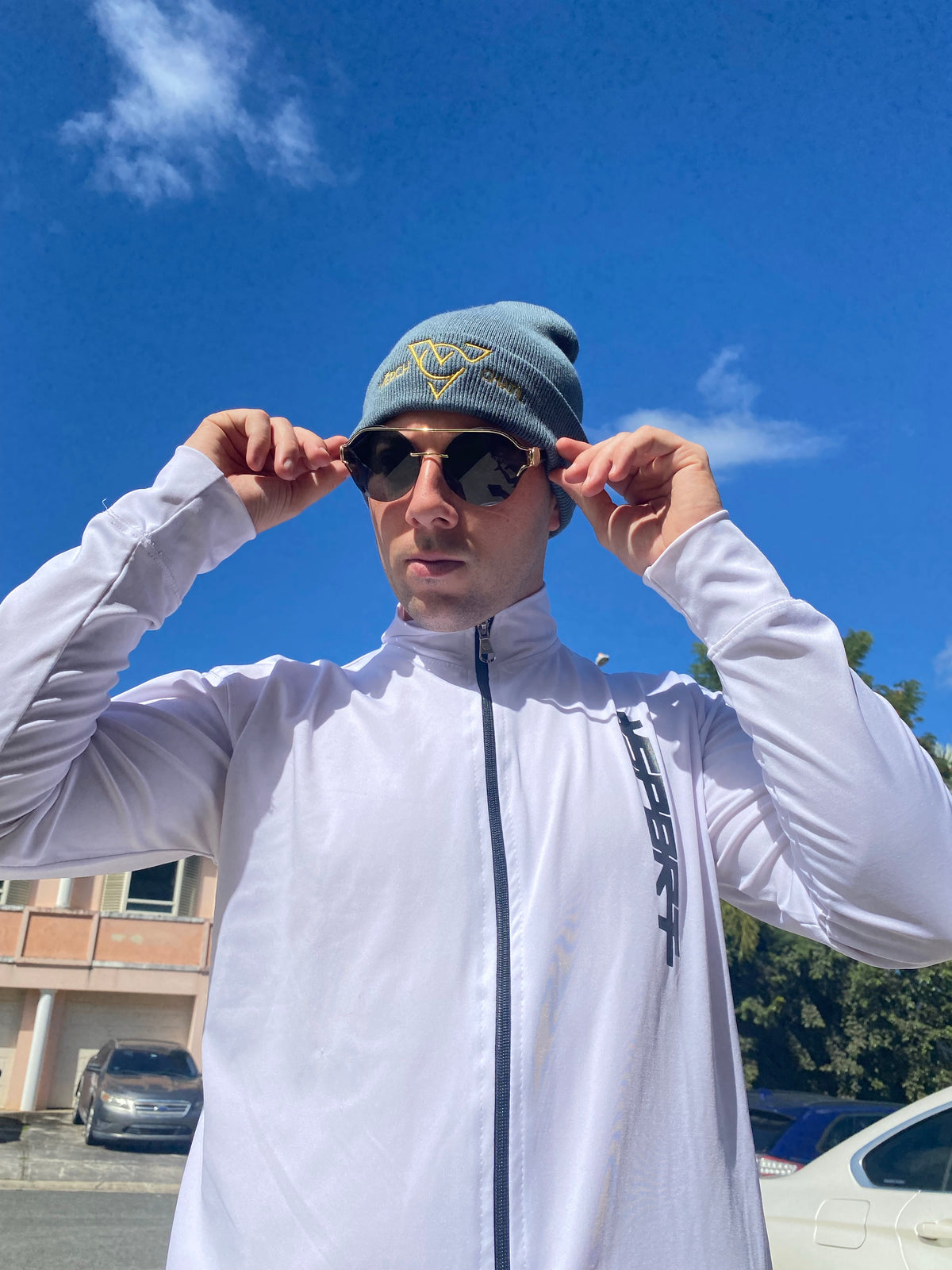 Grey Beanie Gold Logo